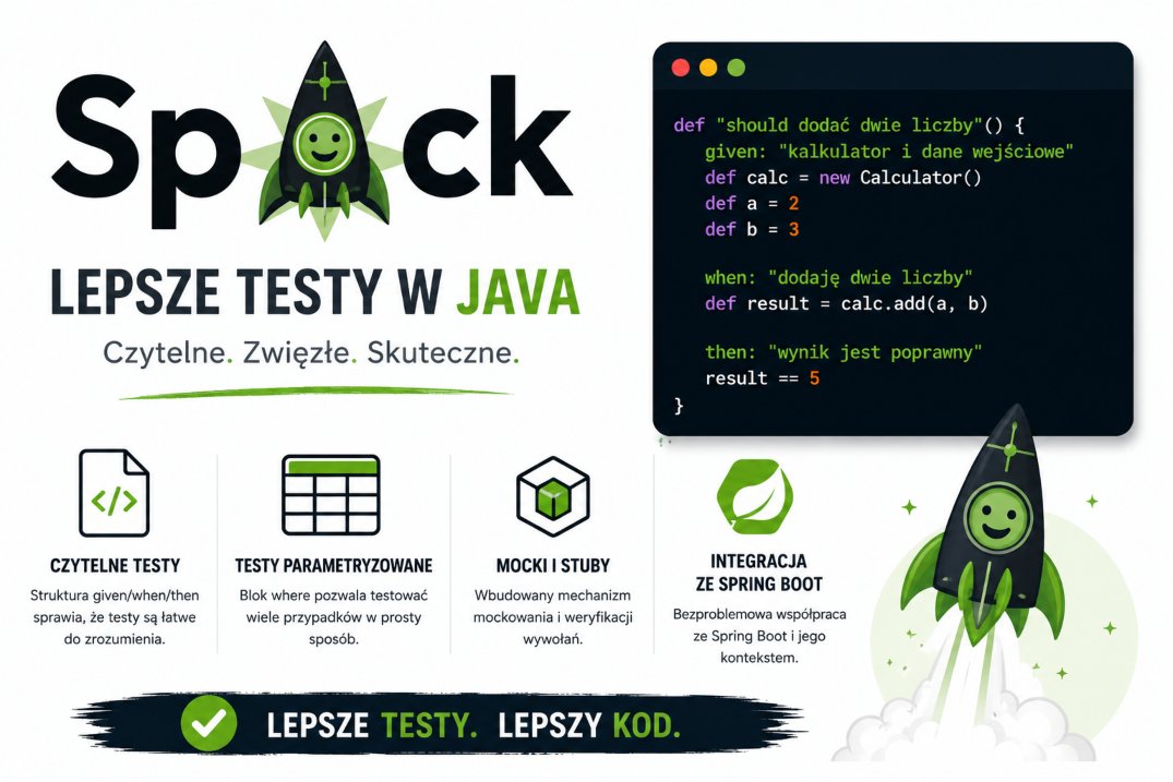 Spock Framework w Javie – testy jednostkowe i integracyjne krok po kroku 1 Spock Framework w Java – testy jednostkowe, testy parametryzowane, mocki i integracja ze Spring Boot